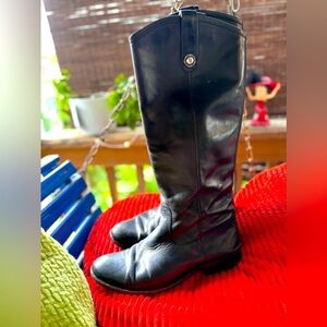 FRYE Melissa Tall Black Leather Boots size 8.5